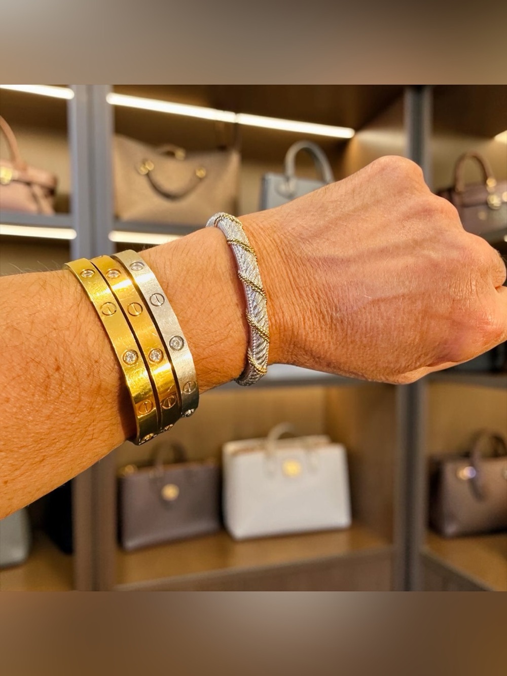 Judith Ripka Luxury Retro Designer Couture RARE Authentic Silver Bracelet